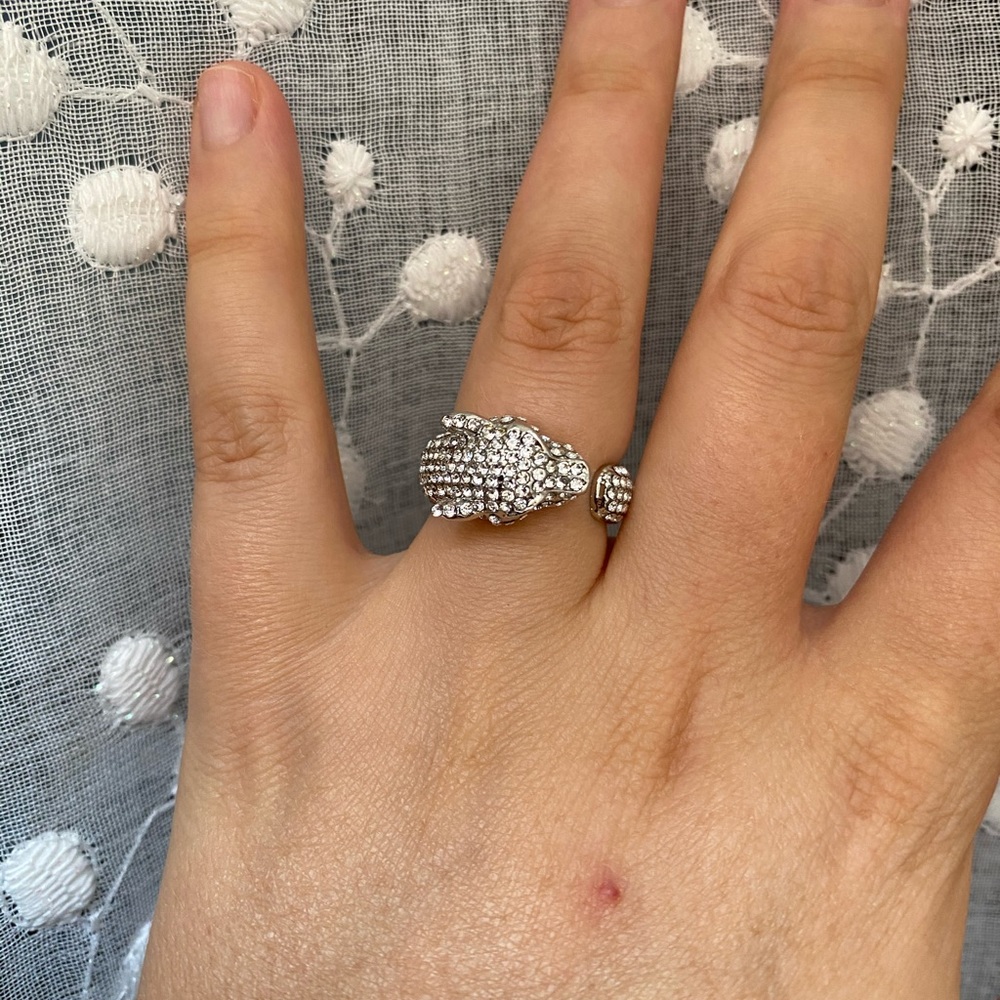 Firm❗️Full crystal inlaid leopard ring - Picture 4 of 6